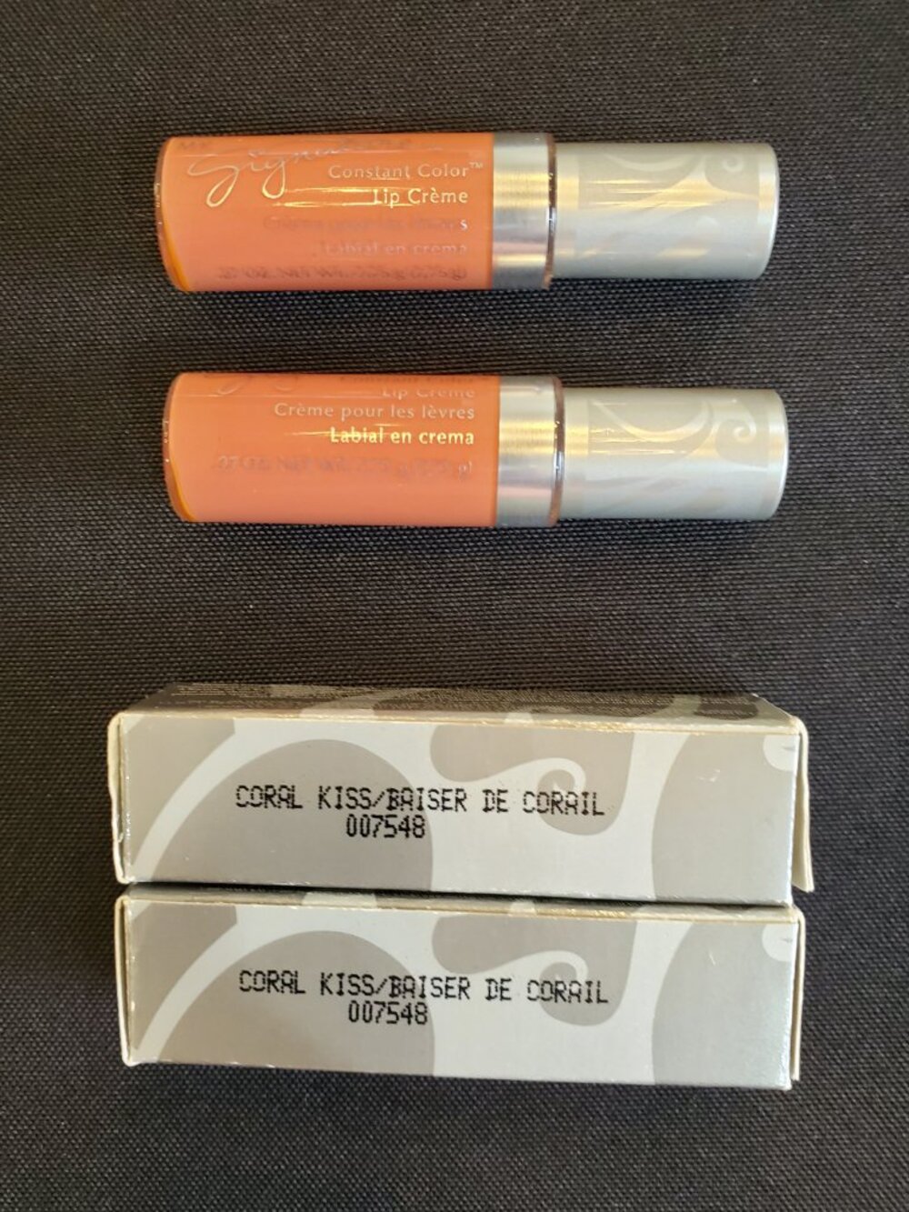 Bundle of 2 Rare NIB Mary Kay Constant Color Lip Cremes Coral Kiss 007548